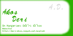 akos deri business card